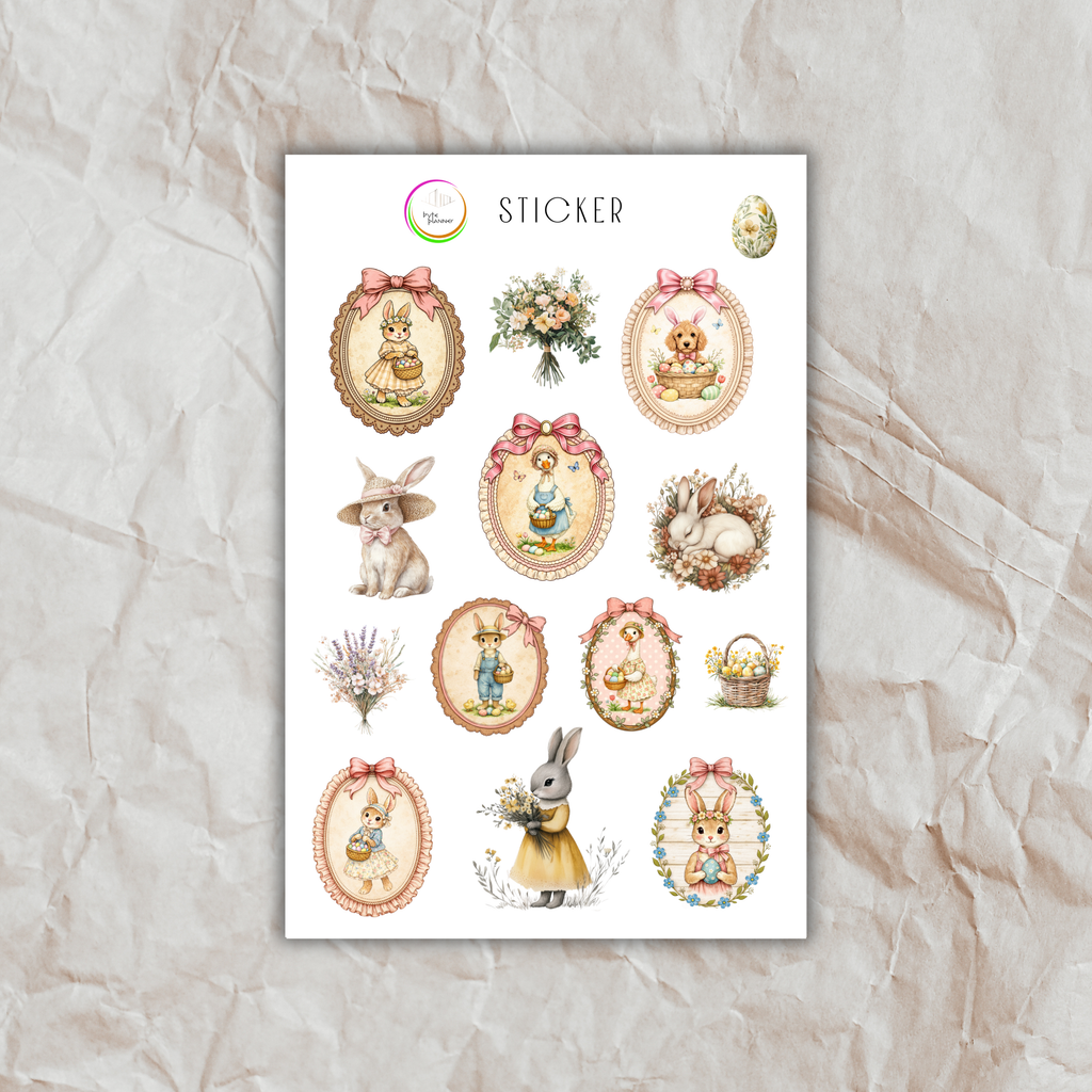 Vintage Aquarell Oster Sticker