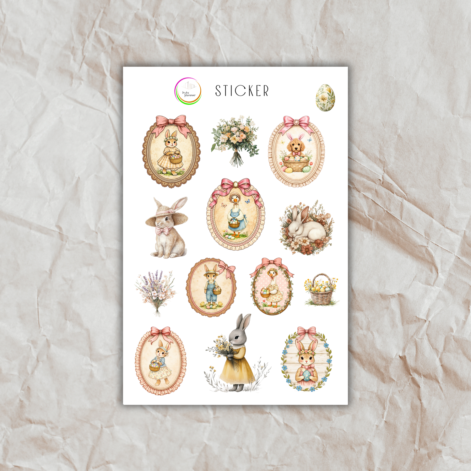 Vintage Aquarell Oster Sticker