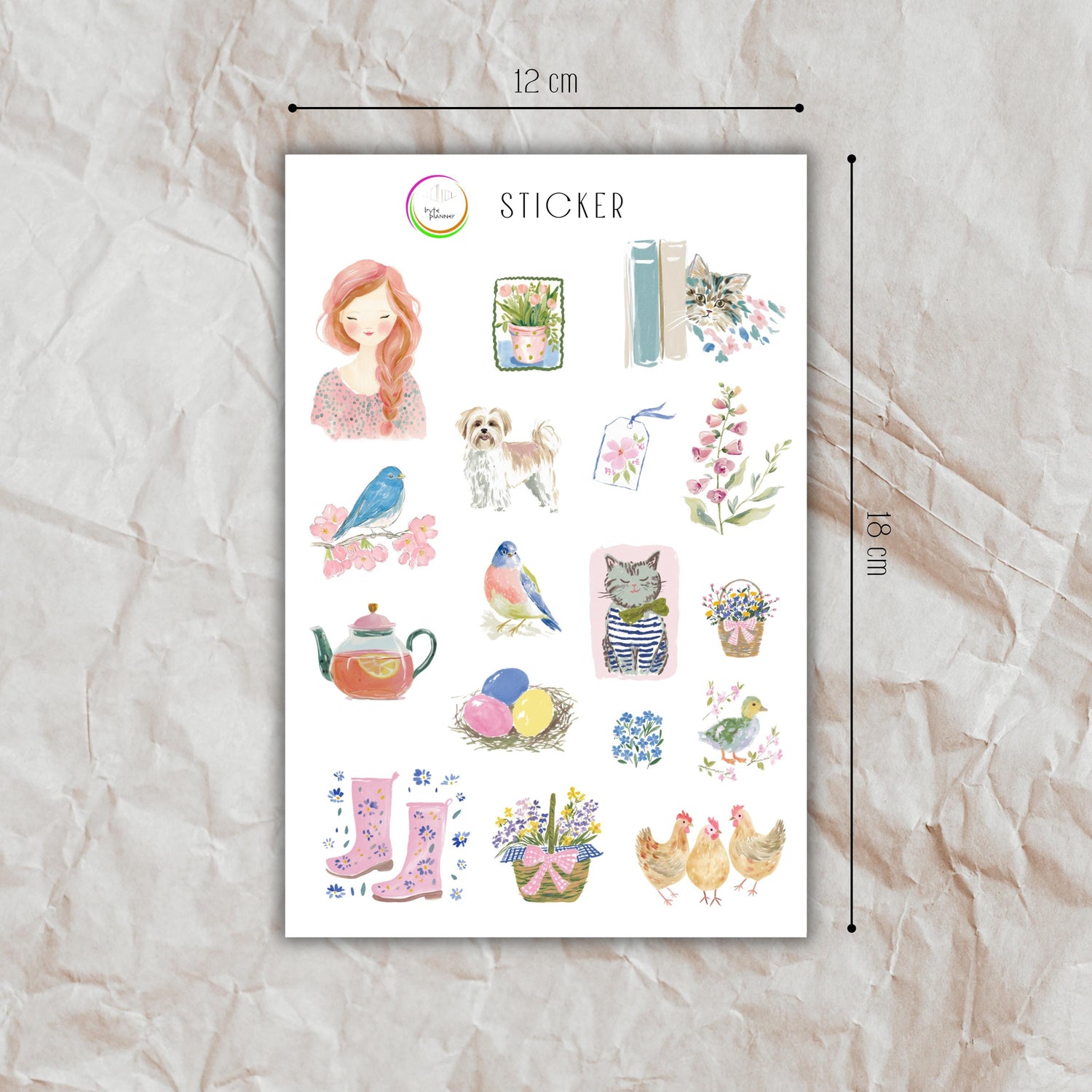 Spring Cottage Sticker Sheet