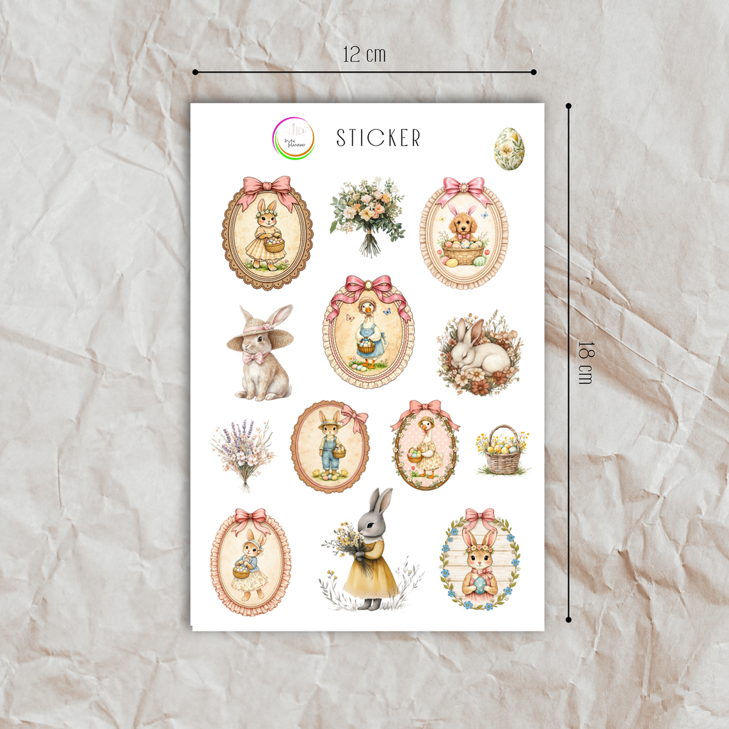 Vintage Aquarell Oster Sticker