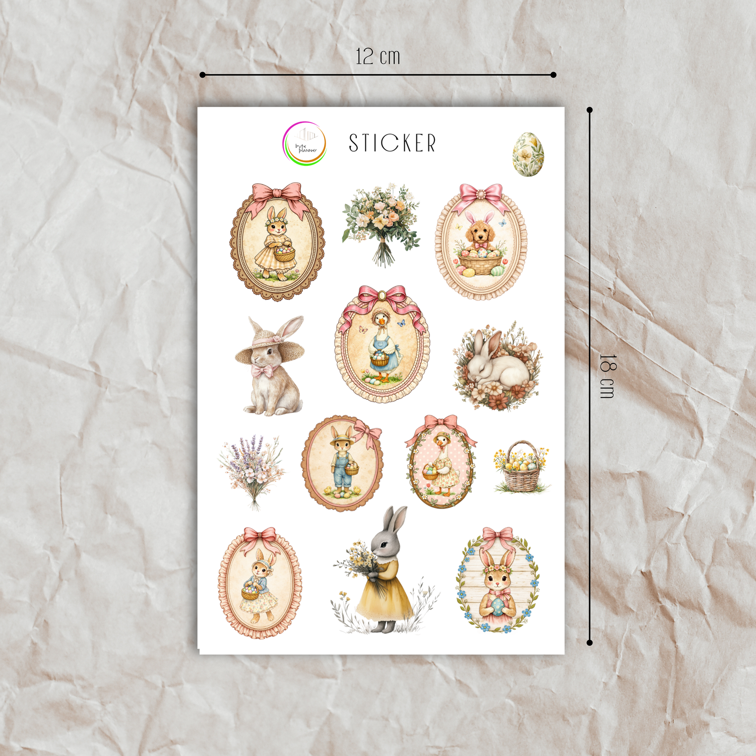 Vintage Aquarell Oster Sticker
