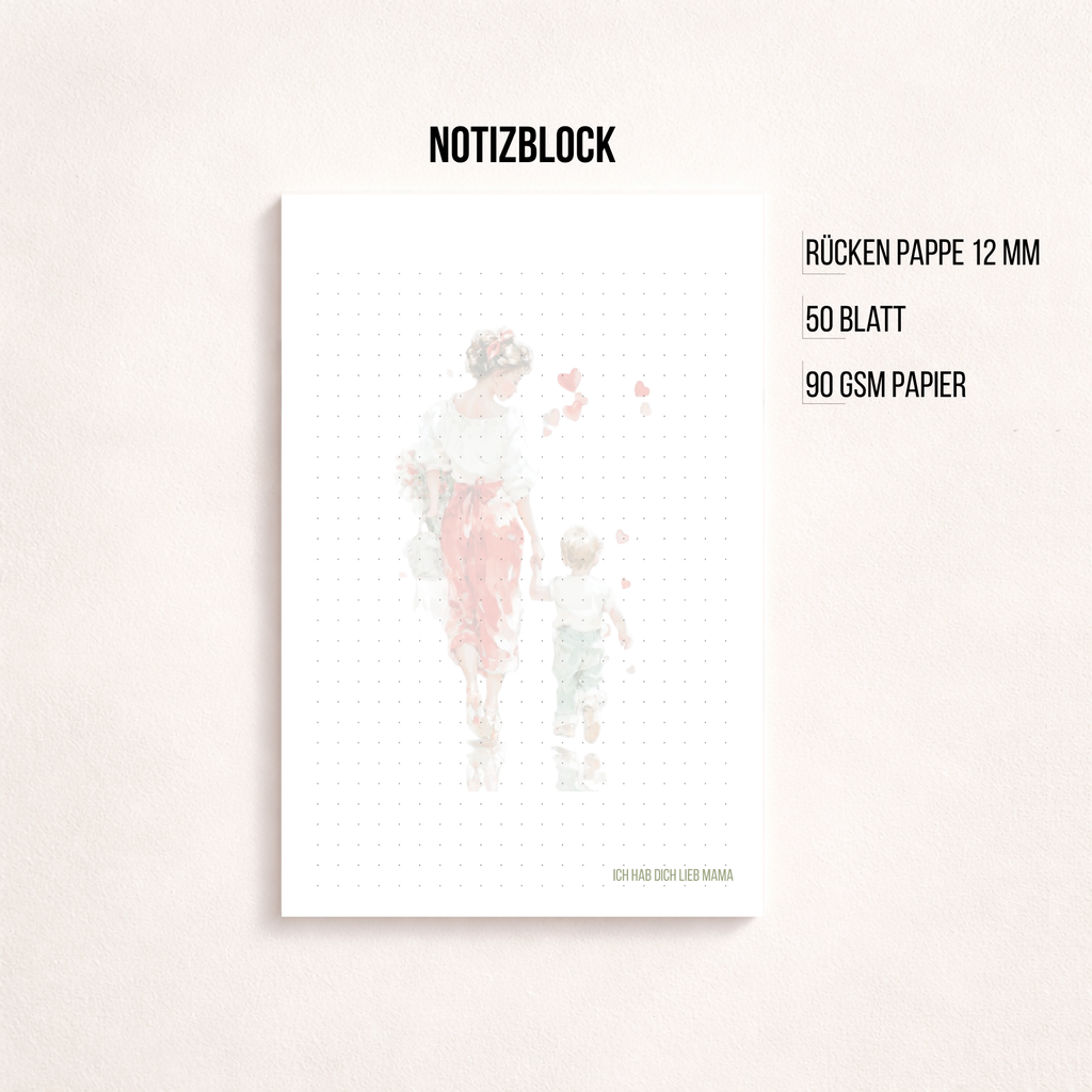 Mini Notizblock Muttertagsgeschenk