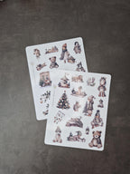 Vintage-Style Winter Sticker | Nostalgie Scrapbooking Dekor