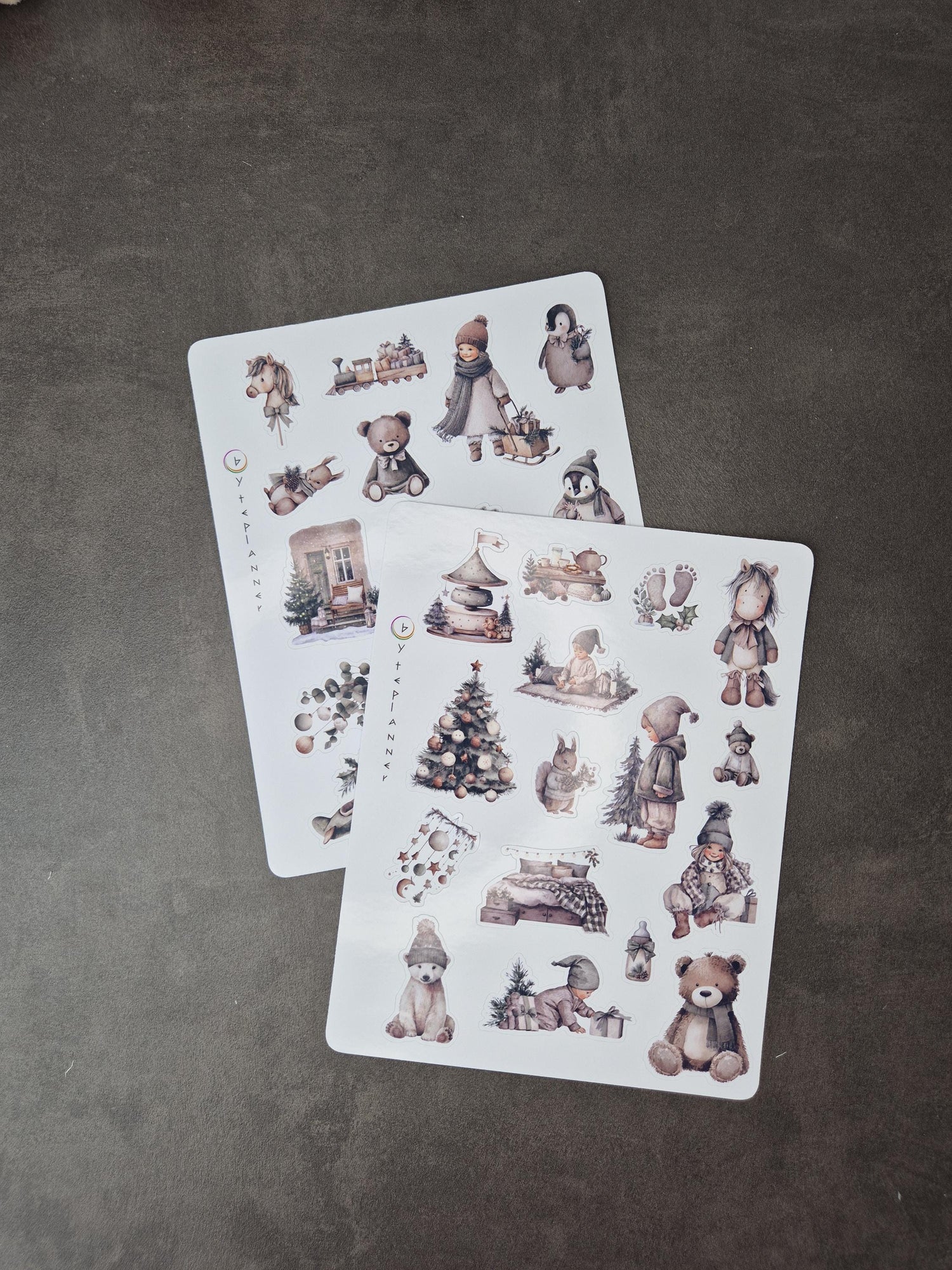Vintage-Style Winter Sticker | Nostalgie Scrapbooking Dekor