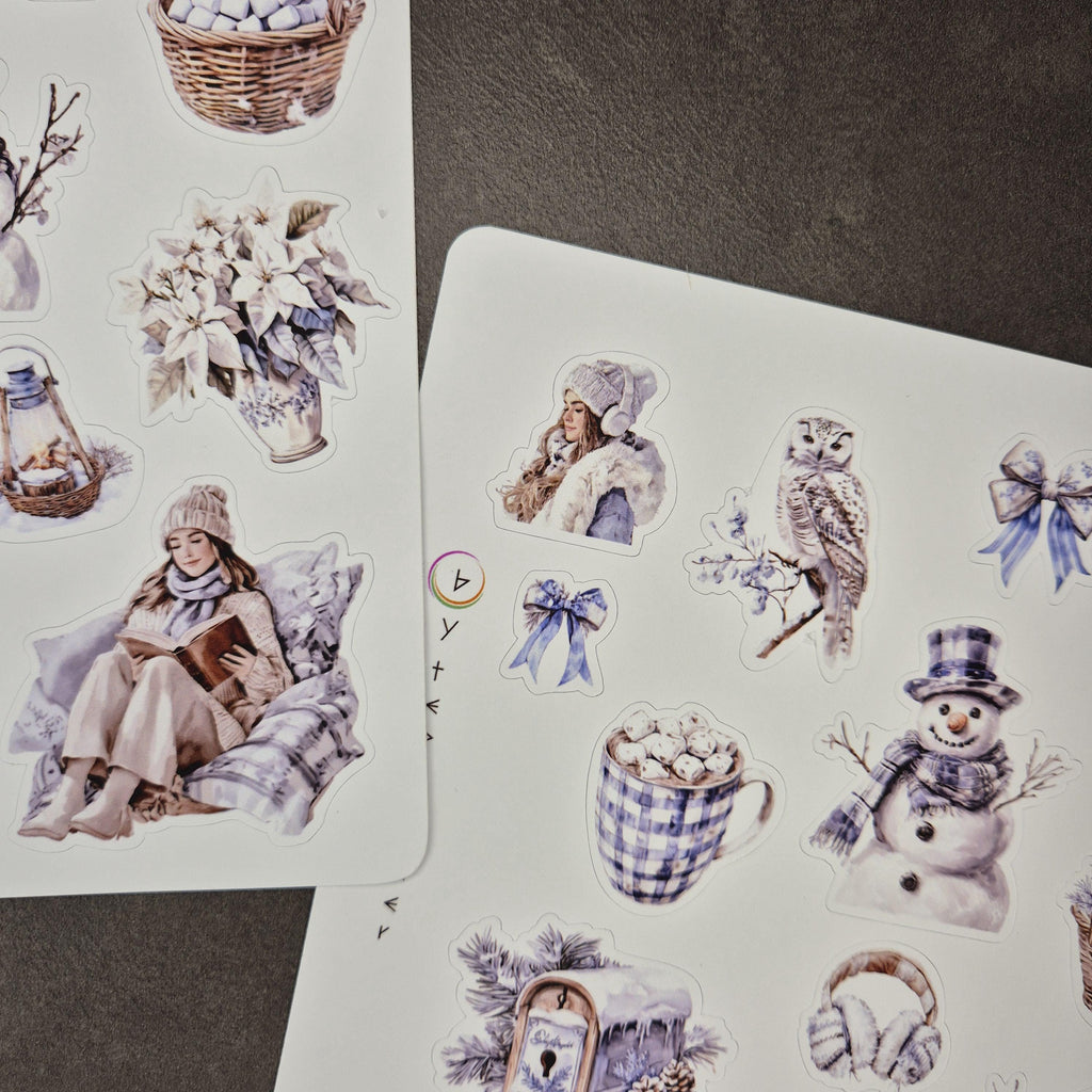 Winter Wonderland Sticker Sheets - Christmas Journal Decoration