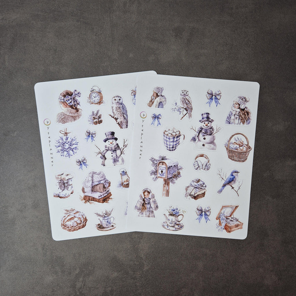 Winter Wonderland Sticker Sheets - Christmas Journal Decoration