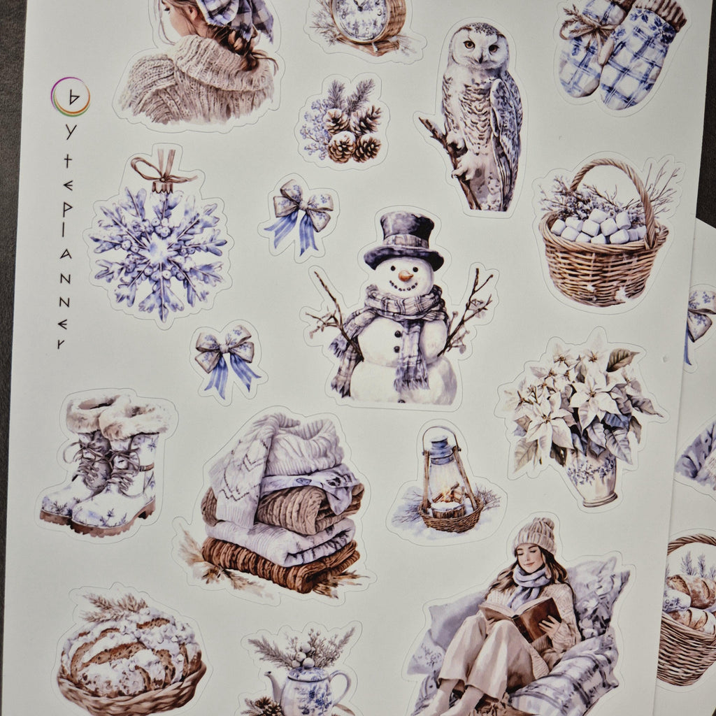 Winter Wonderland Sticker Sheets - Christmas Journal Decoration