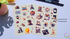Coffee Sticker Set: Latte Art, Desserts, Cat in Cup