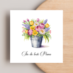 Muttertagskarte mit Aquarell-Blumenstrauß