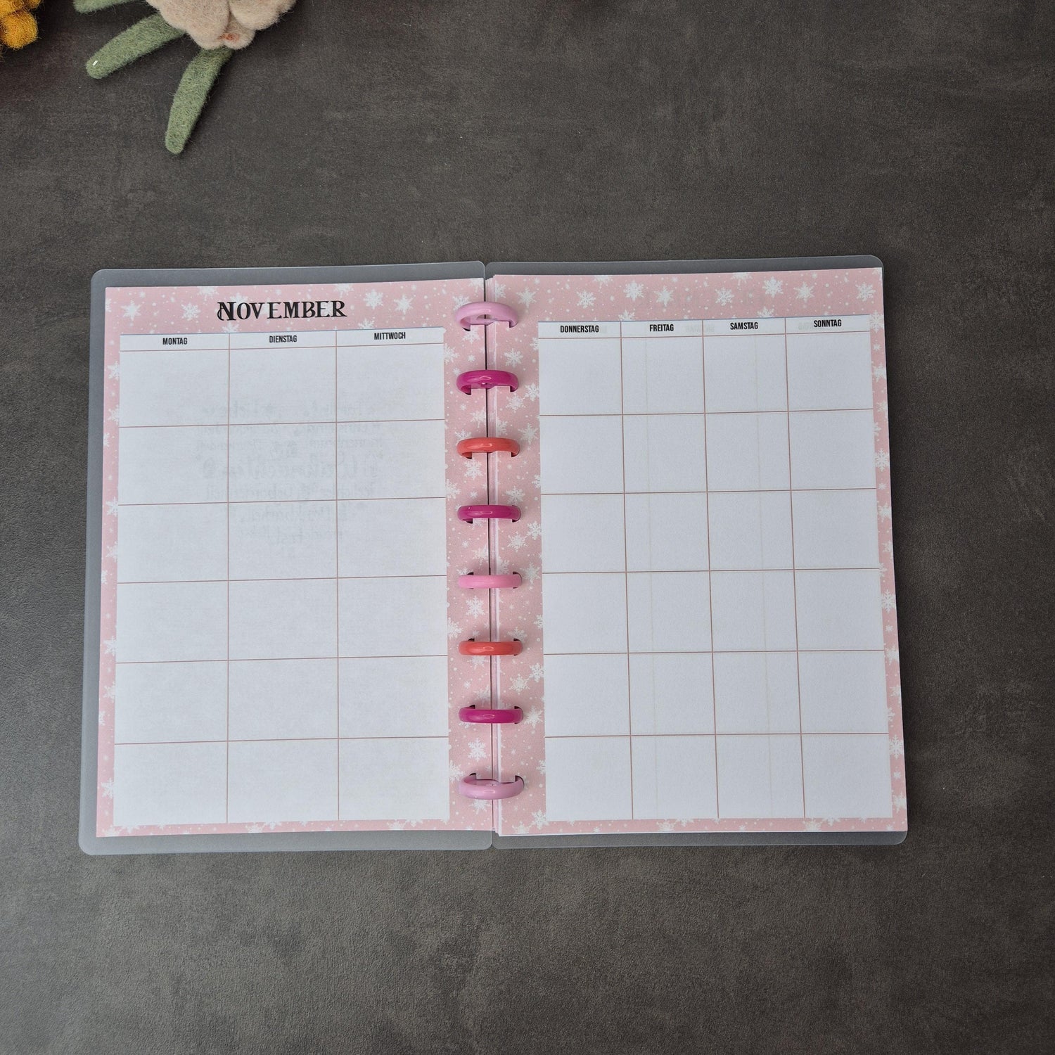 A5 Christmas Planer Discbound mit Weihnachtlichen Stickern