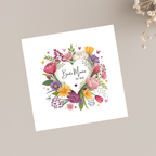 Details für Muttertagskarte „Beste Mama der Welt" – wie handgemalt mit Blumenkranz ansehen Muttertagskarte „Beste Mama der Welt" – wie handgemalt mit Blumenkranz
