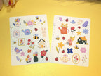 Garten Sticker mit Blumen, Bienen und Schmetterlinge