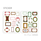 Festliche Winter-Rahmen Sticker | Weihnachtliche Rahmen für Planer und Journal