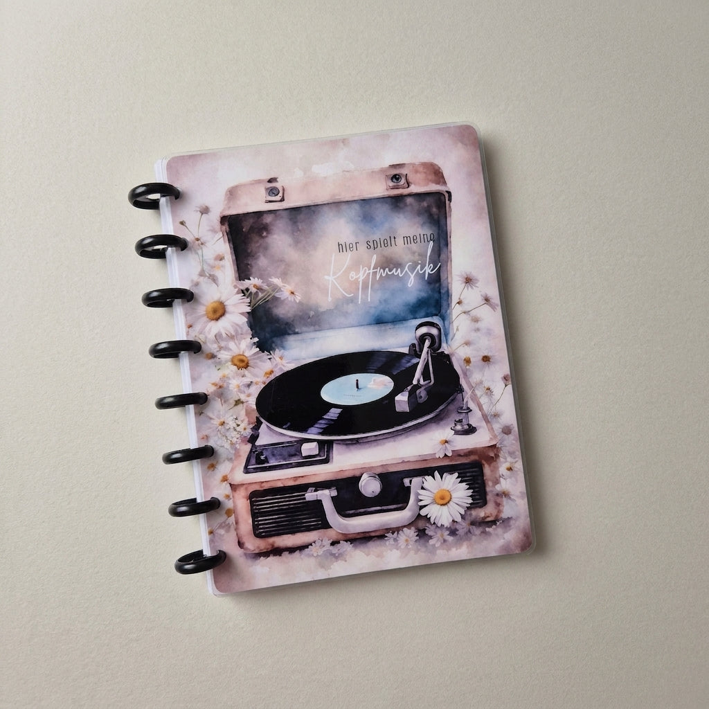 Discbound Notizbuch A5 „Hier spielt meine Kopfmusik"