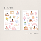 Sticker Buchliebhaber & Cozy Study