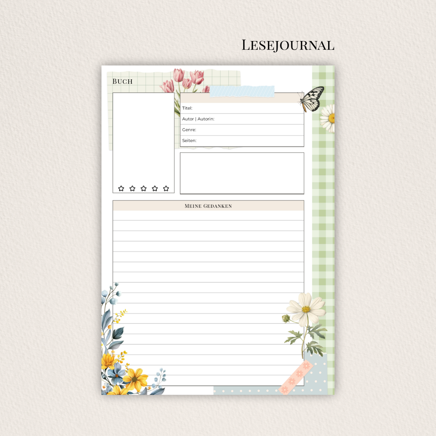 Buch-Review Tracker Einlagen
