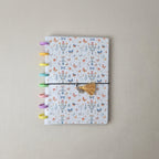 A5 Discbound Notizbuch mit Blumenmuster – handgemacht & flexibel