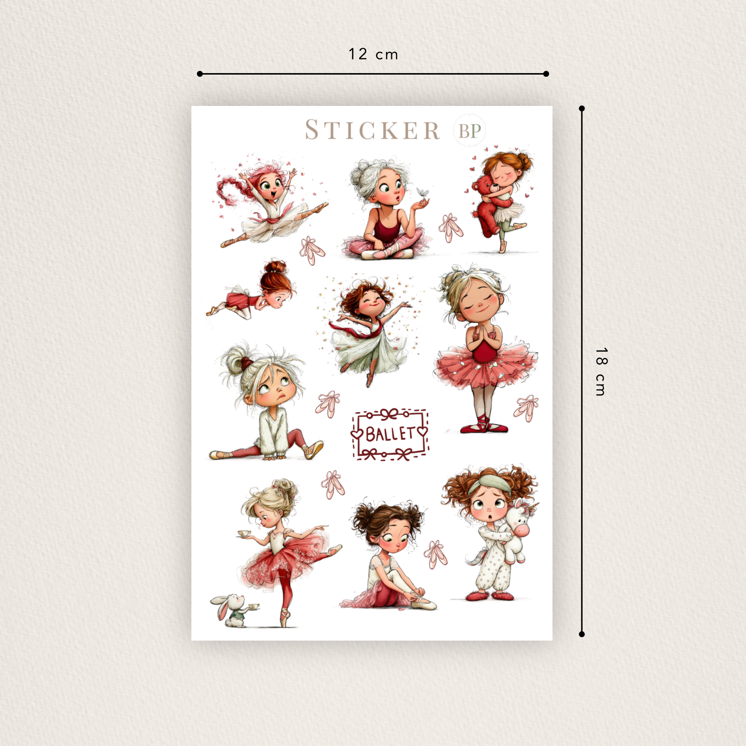 Stickerbogen „Ballet" 