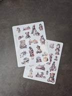 Vintage-Style Winter Sticker | Nostalgie Scrapbooking Dekor