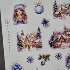 Ein winterlicher Moment zum Festhalten Aquarell-Sticker für deine Planerseiten