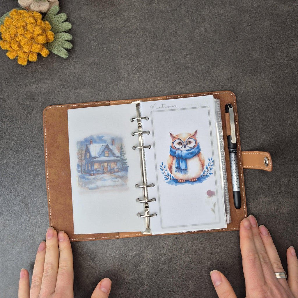 Personal Planners Cozy Winter Vellum Dashboards Set of 4