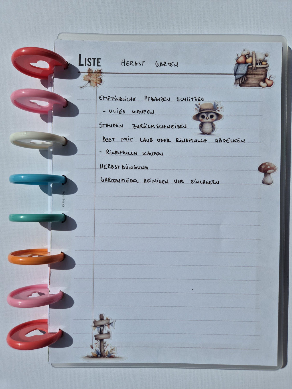 Herbst Sticker Set - Niedliche Waldtiere für Bullet Journal, Planer & Scrapbooking - 2 Bögen