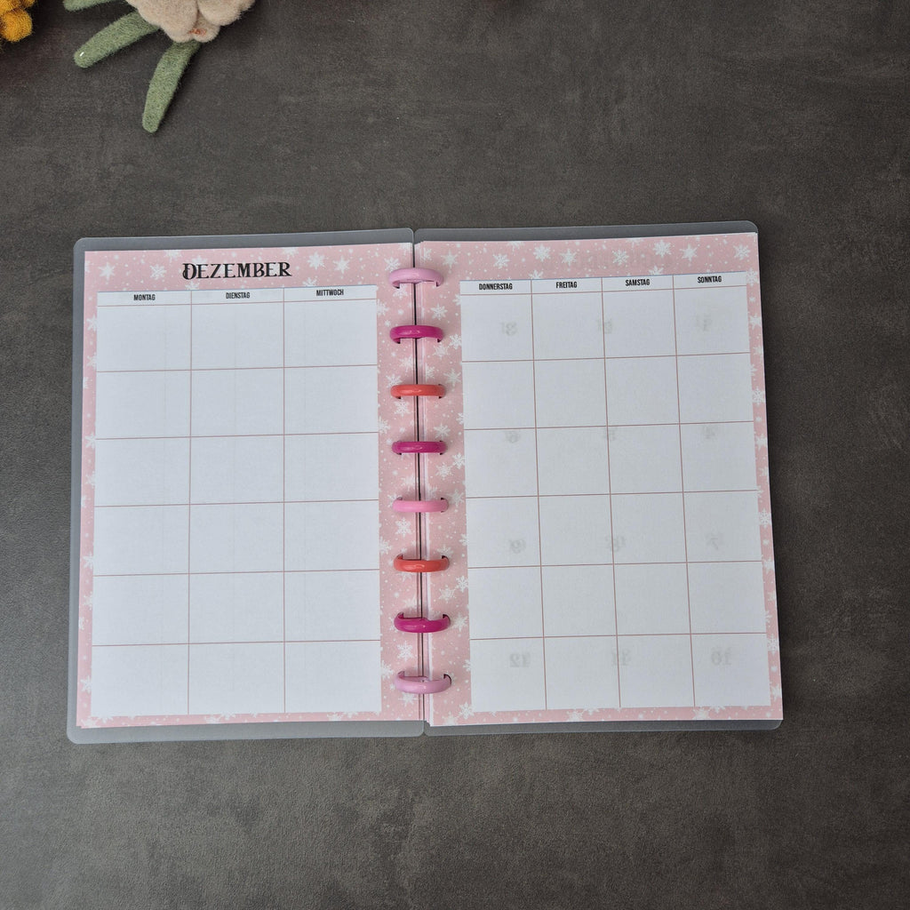 A5 Christmas Planer Discbound mit Weihnachtlichen Stickern