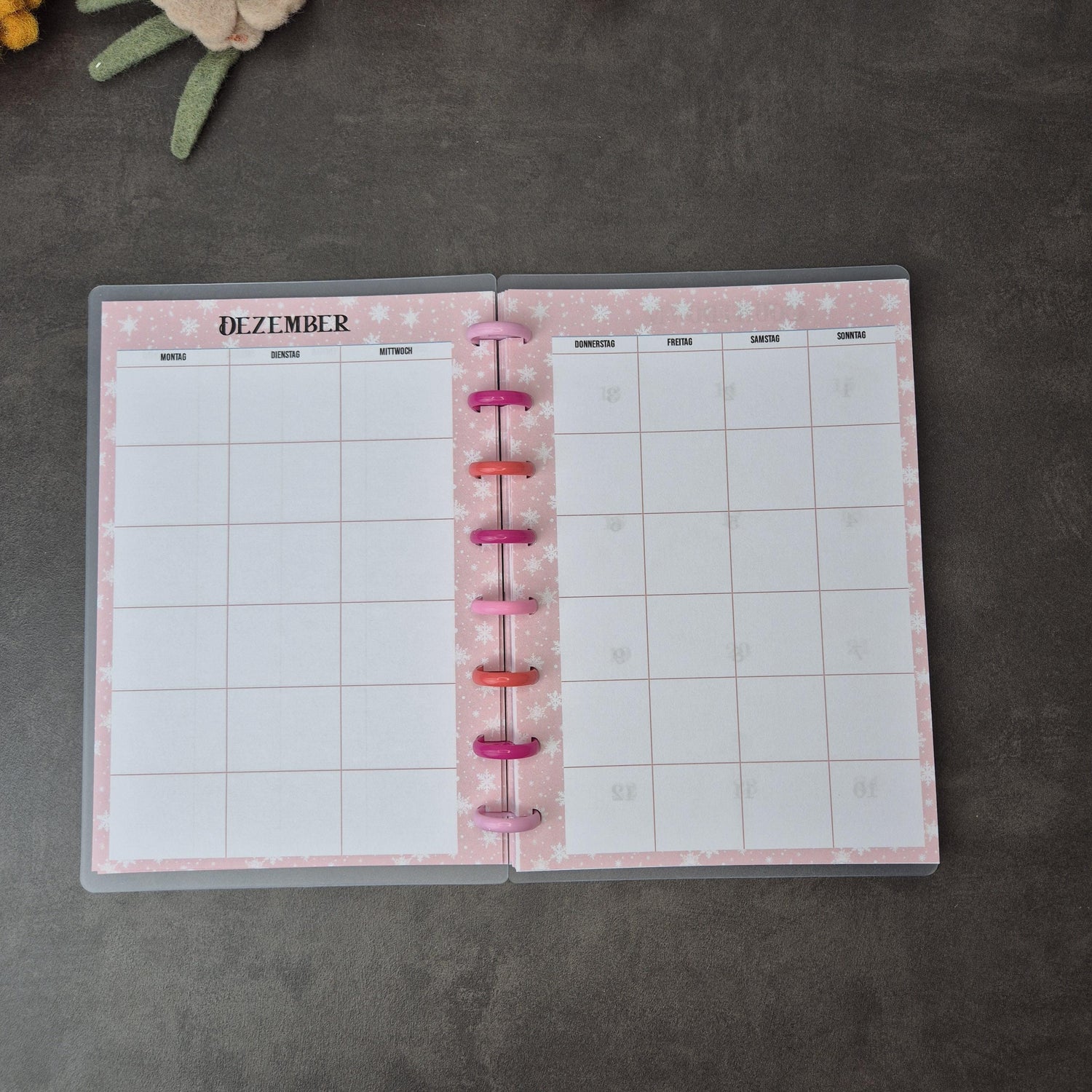 A5 Christmas Planer Discbound mit Weihnachtlichen Stickern