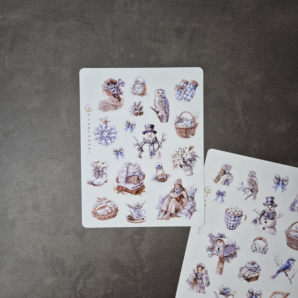 Winter Wonderland Sticker Sheets - Christmas Journal Decoration