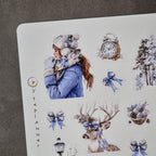Winterzauber Aquarell Sticker Set – Vintage Weihnachten