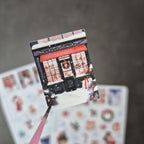 Winterliche Weihnachtssticker Set | Festliche Aufkleber für Planer, Bullet Journal | Schneeflocken, Cafés, Geschenke