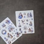 Winterzauber Aquarell Sticker Set – Vintage Weihnachten