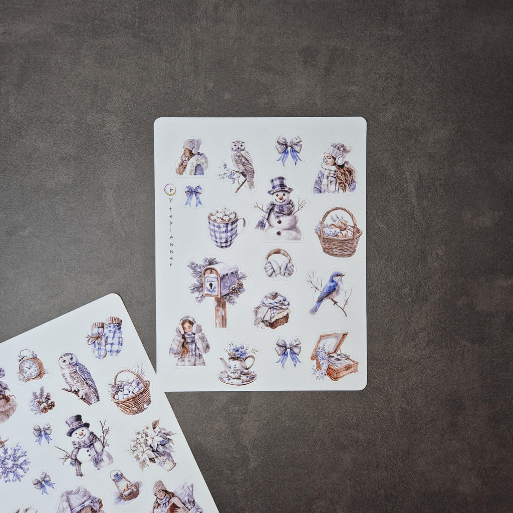 Winter Wonderland Sticker Sheets - Christmas Journal Decoration