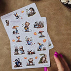 Waldtier Stickerbogen 2er-Set – Herbst Sticker für Planer & Bullet Journal