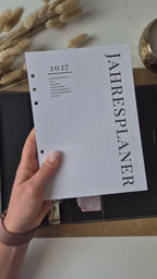 Jahresplaner 2027 A5 – minimalistische Kalendereinlagen für Ringplaner
