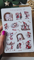 Weihnachtssticker mit märchenhaften Wintermotiven