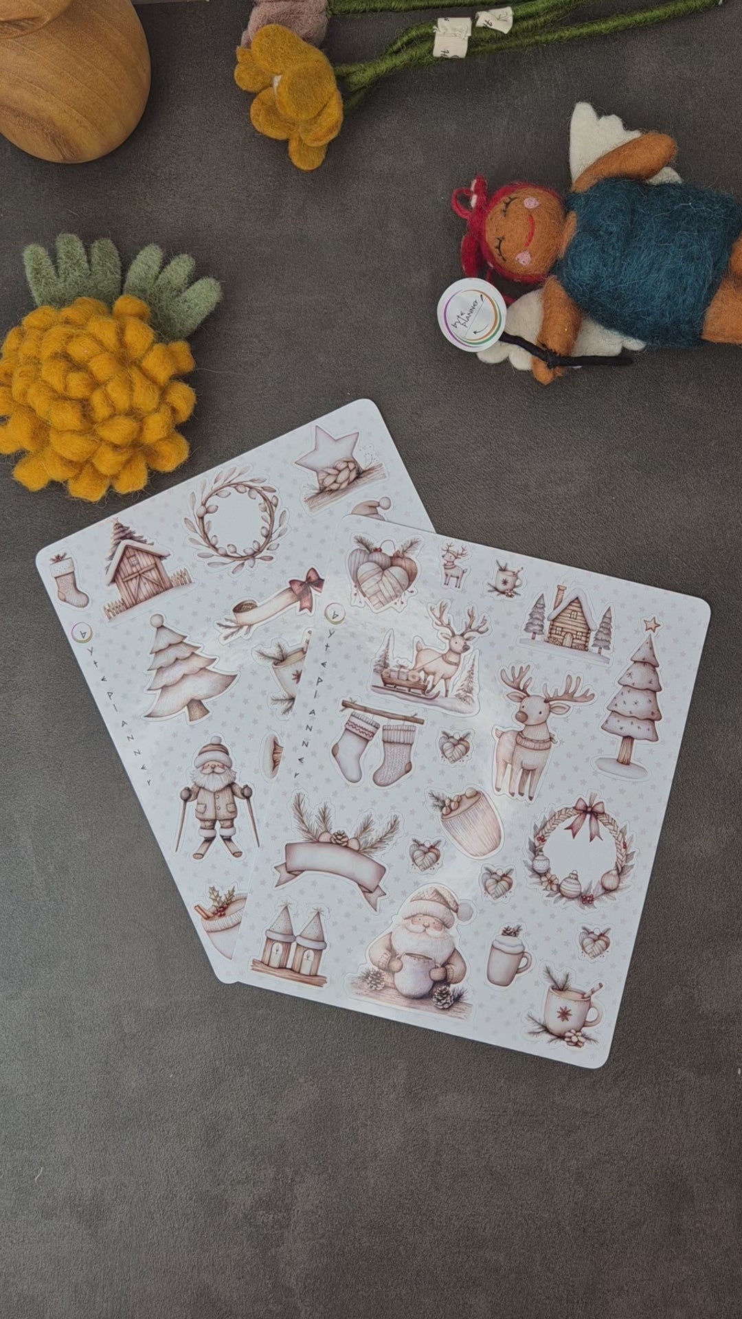 Skandinavische Wintersticker Set | Journal & Planersticker