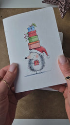 Weihnachts-Notizbuch A6 mit Igeln