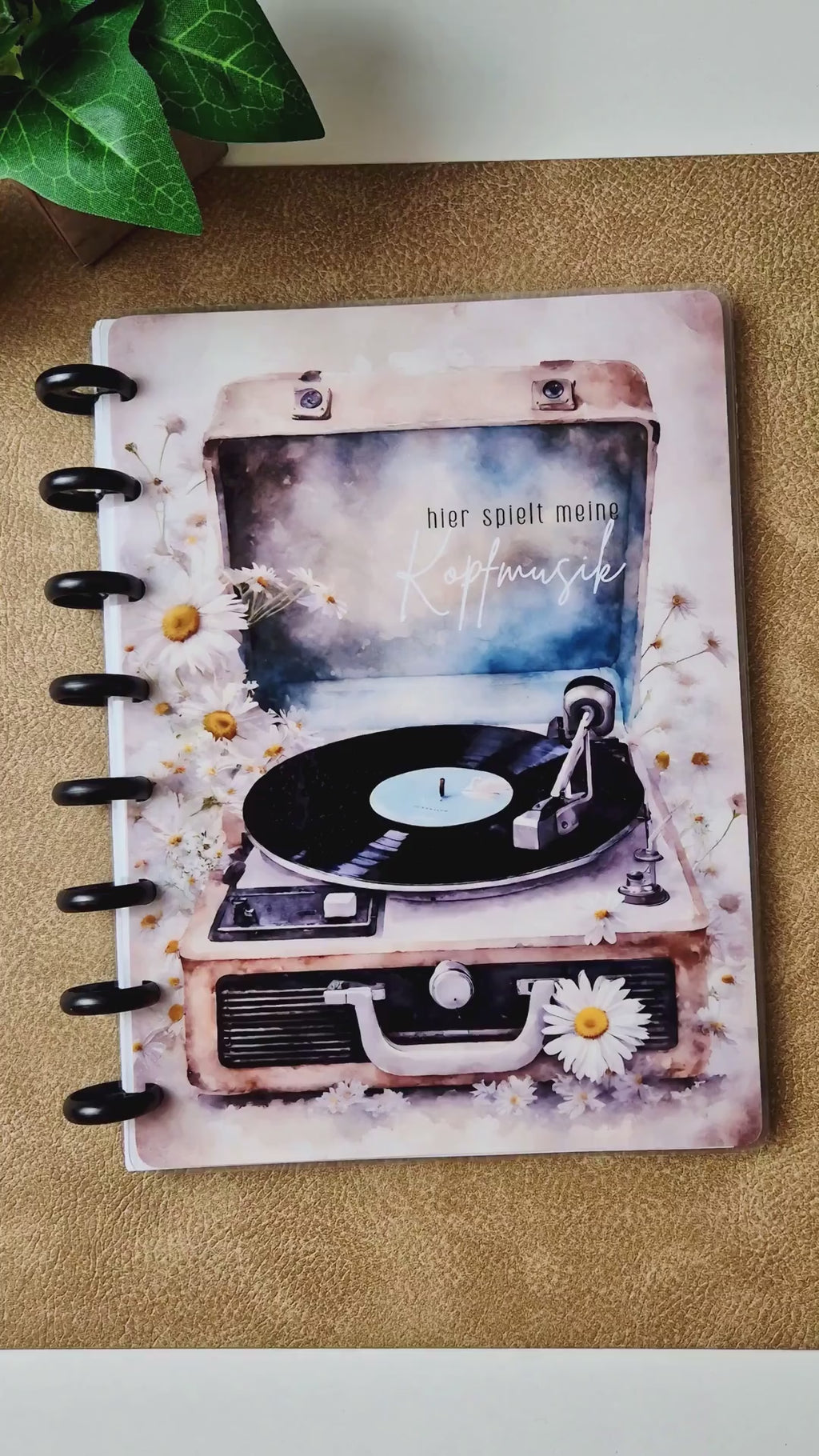 Discbound Notizbuch A5 „Hier spielt meine Kopfmusik"