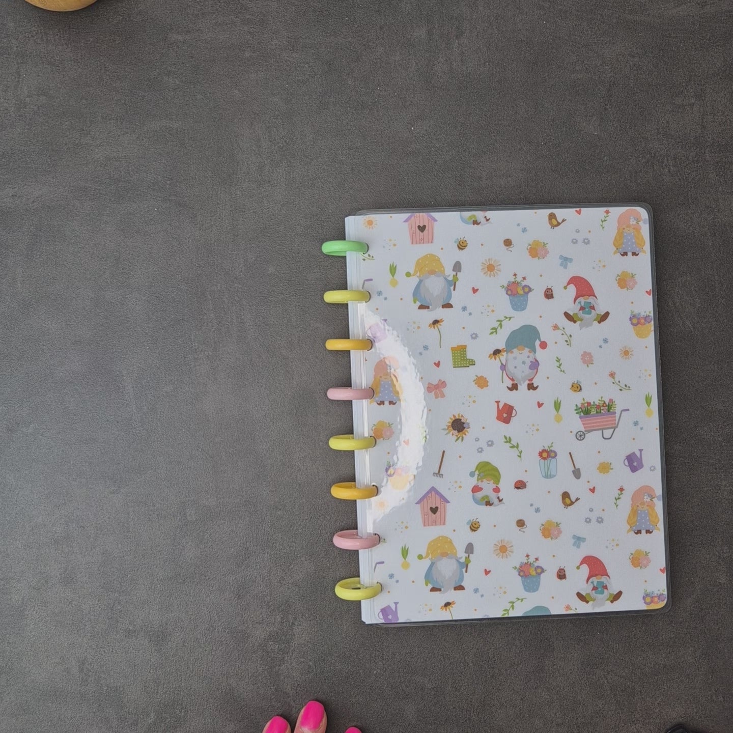 Dein wendebares A5 Discbound Bullet Journal – handgemacht mit bunten Seiten