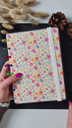 Florales A5-Discbuch mit Notizseiten