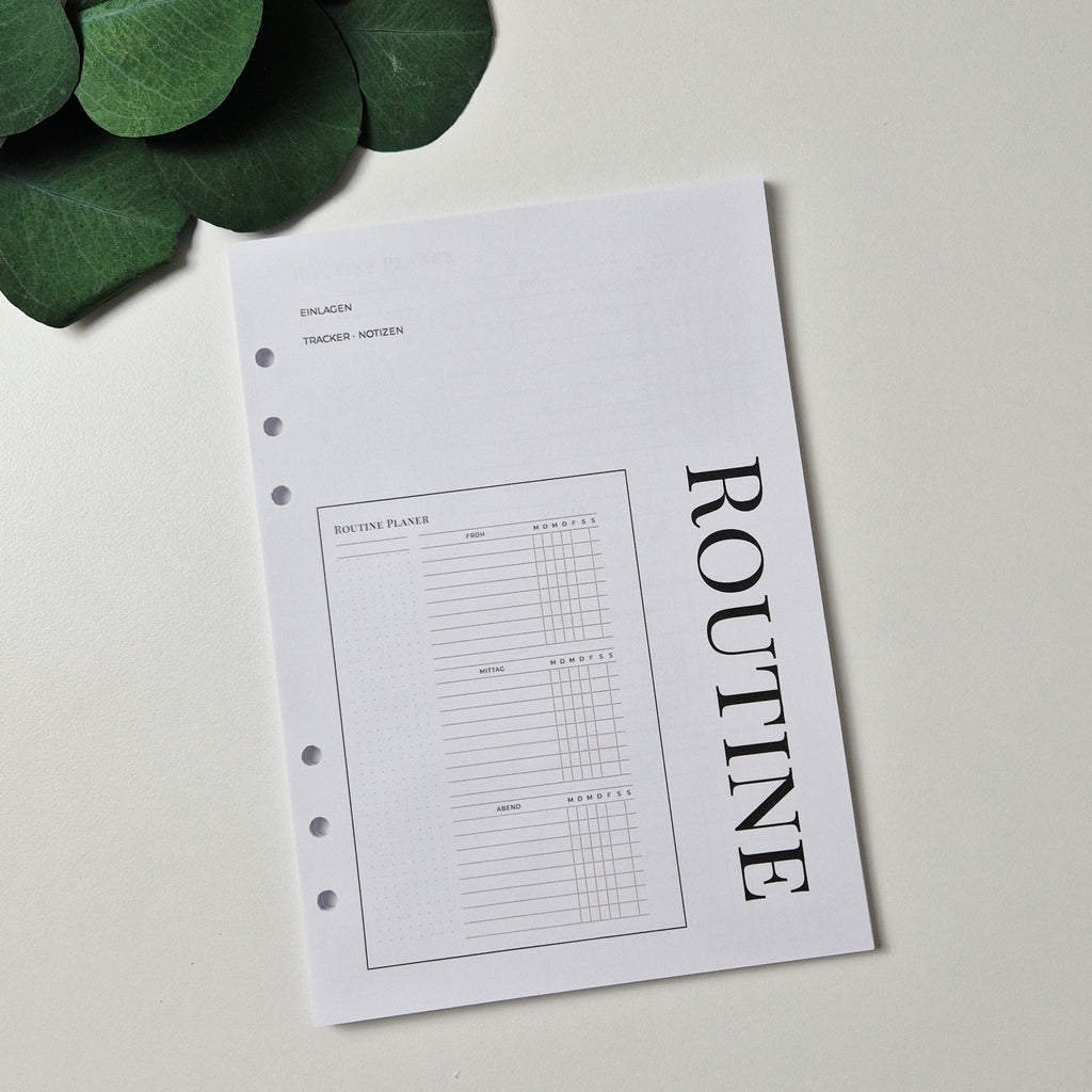 Routinenplaner A5 – Habit Tracker Einlagen für 52 Wochen