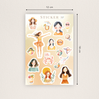 Sommer Sticker im zarten Boho Stil